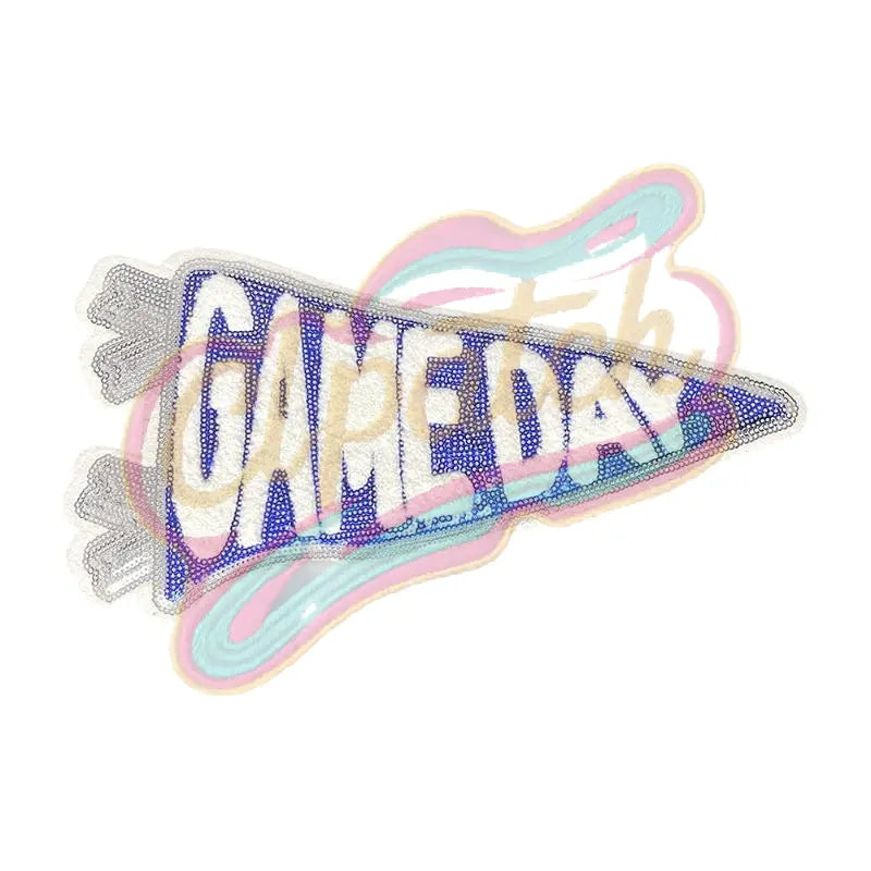 Large Game Day Sequin multicolor adhesive patch - Clpatch