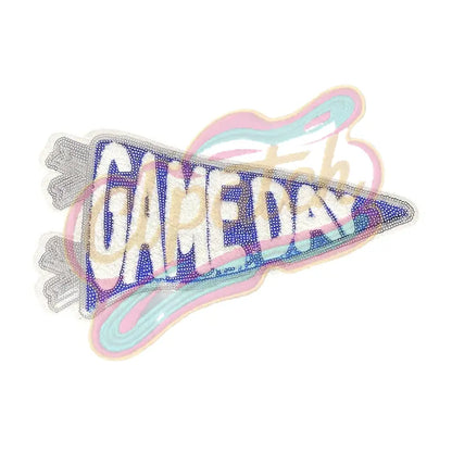 Large Game Day Sequin multicolor adhesive patch - Clpatch