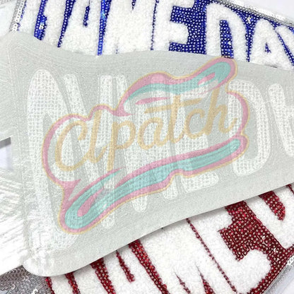 Large Game Day Sequin multicolor adhesive patch - Clpatch