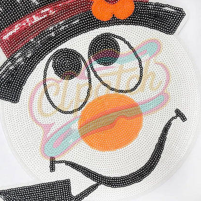 Large Snowman bead in winter adhesive patches - Clpatch