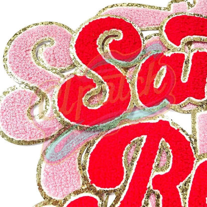 Large Stanta Baby with gold broder chenille embroidery patches - Clpatch