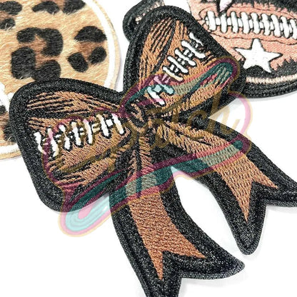Leopard print, western cowboy style football cloth patch，hat patch - Clpatch