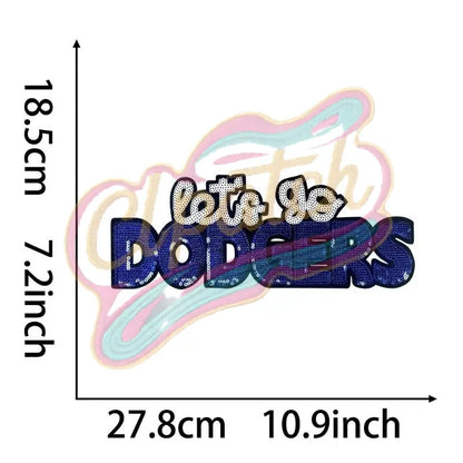 Let‘s go DODGERS sequins embroidery patch - Clpatch