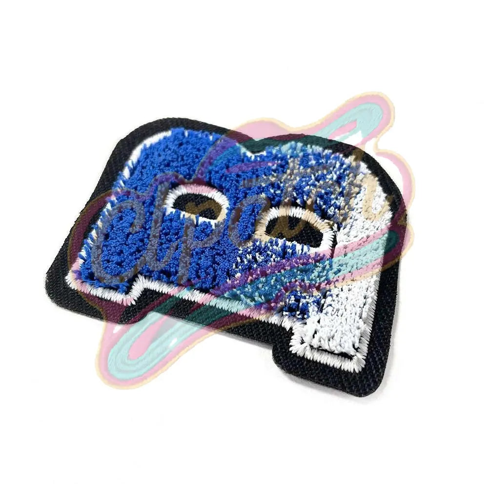 Letter B Barnard college tooth brush chenile embroidery patches - Clpatch