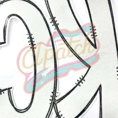 Letters KC Kansas City Patch Set Missouri Embroidered Football adhesive patches Iron On - Clpatch