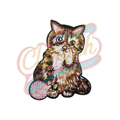 Lovely Cat is playing with wool a piece of embroidery patch - Clpatch