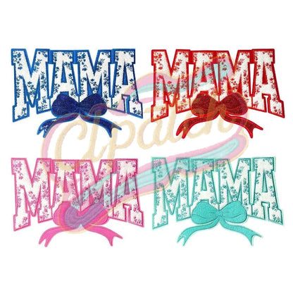 MAMA idyllic bow embroidery patches & sequins - Clpatch