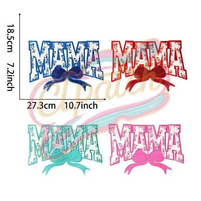 MAMA idyllic bow embroidery patches & sequins - Clpatch