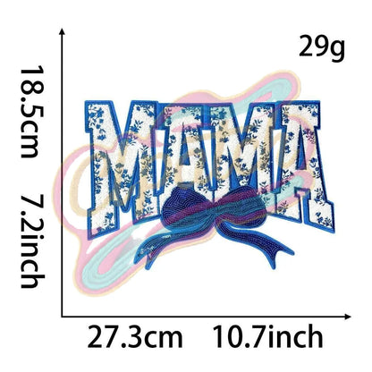 MAMA idyllic bow embroidery patches & sequins - Clpatch