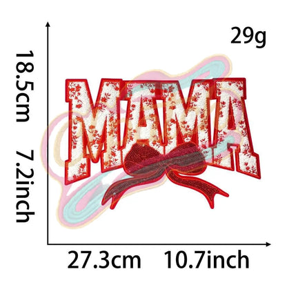MAMA idyllic bow embroidery patches & sequins - Clpatch