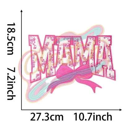 MAMA idyllic bow embroidery patches & sequins - Clpatch