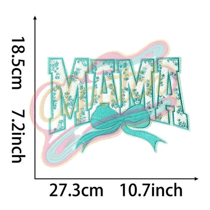 MAMA idyllic bow embroidery patches & sequins - Clpatch
