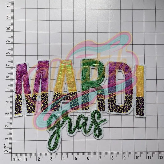 MARDI GRAS sequin embroidered patch - Clpatch