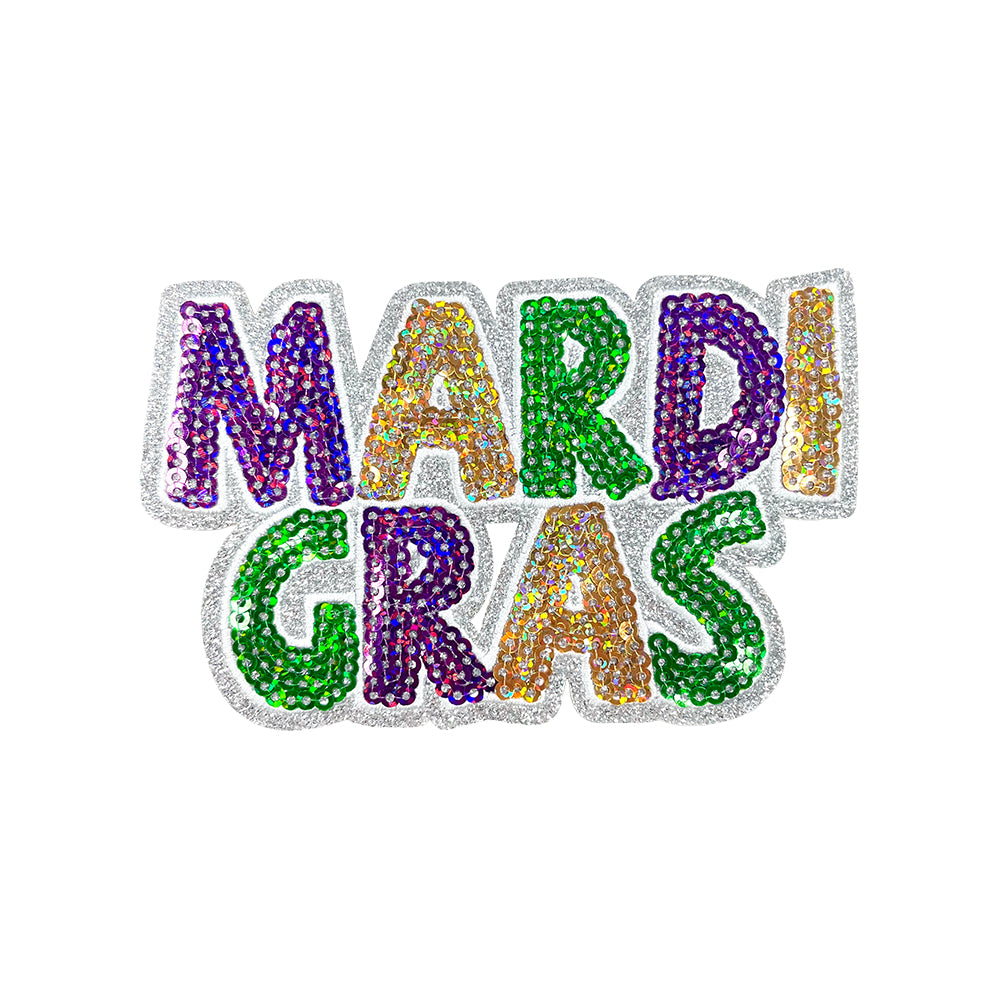 Holiday mardi-gras-Sequins-bow-patch