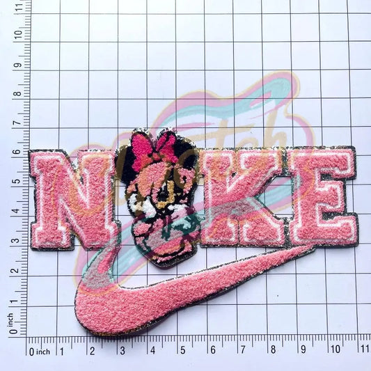 Minnie & Nike chenille fun new design embroidery patch - Clpatch