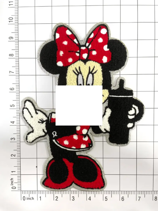 Minnie with Stanley chenille embroidery patch Clpatchhuge range of embroidery patch