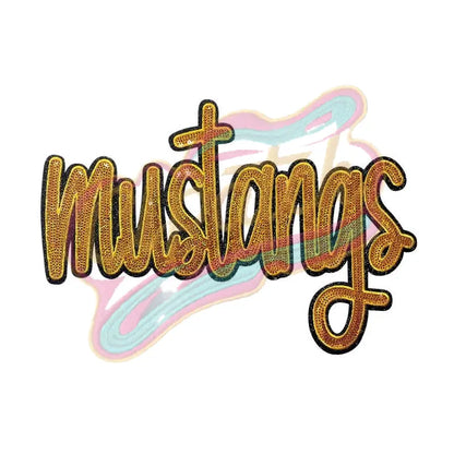 Mustangs football sequins embroidery patch - Clpatch