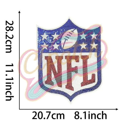 NFL football game sport sequins logo - Clpatch