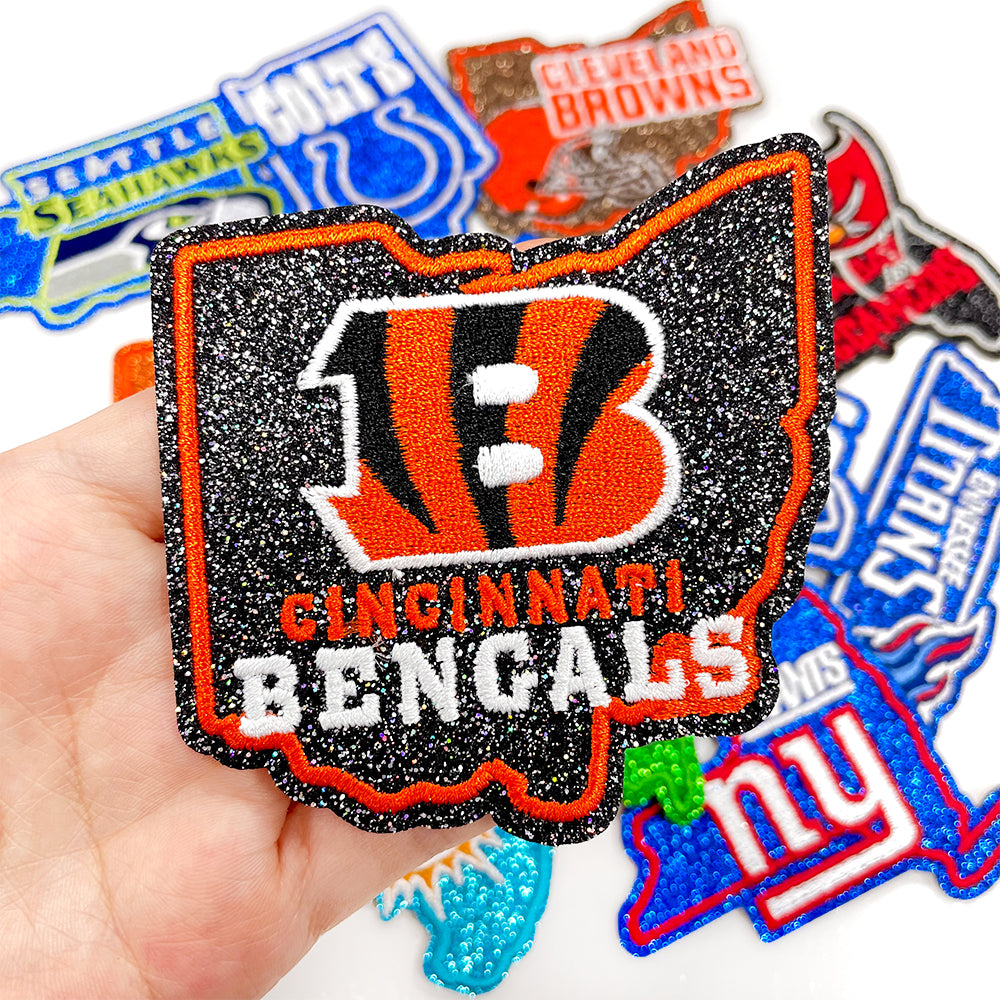NFL Sport Ohio Cincinnati Bengals Glitter Patch