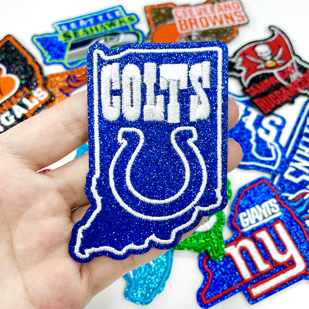NFL Sport Indiana Colts Glitter Logo Patch