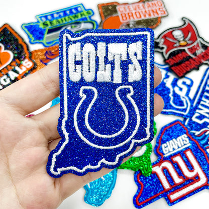 NFL Sport Indiana Colts Glitter Logo Patch