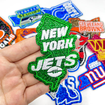 NFL Sport New Jersey Jets Glitter Logo Patch