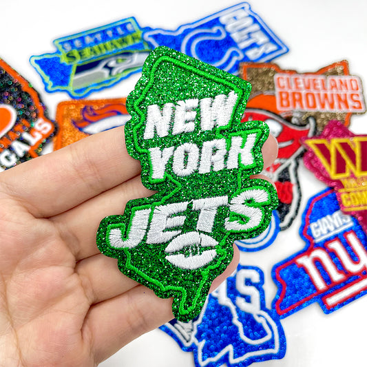 NFL Sport New Jersey Jets Glitter Logo Patch