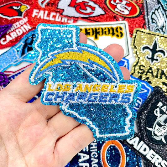 NFL Sport California Chargers Glitter Logo Patch