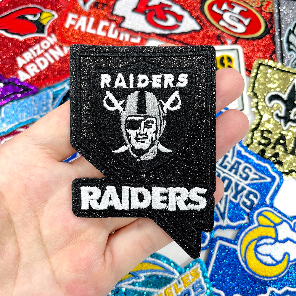 NFL Sport Nevada Las Vegas Raiders Glitter Logo Patch