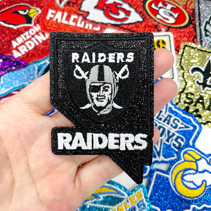 NFL Sport Nevada Las Vegas Raiders Glitter Logo Patch