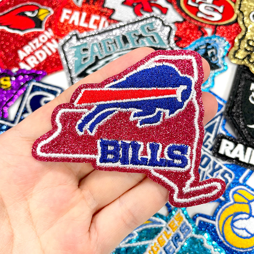 NFL Sport New York Buffalo Bills Glitter Logo Patch