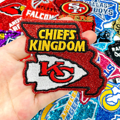 NFL Sport Missouri Kansas City Chiefs Glitter Logo Patch