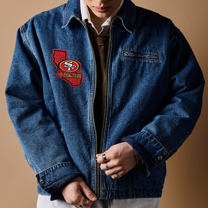 NFL Sport California San Francisco 49ers Glitter Logo Patch