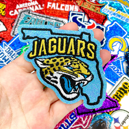 NFL Sport Florida Jacksonville Jaguars Glitter Logo Patch