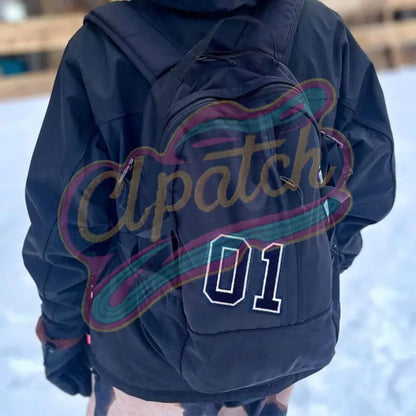 Number 0-9 embroidery blue hat sweater patch - Clpatch