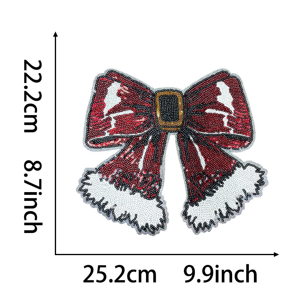 Christmas Bow Sequinspatch