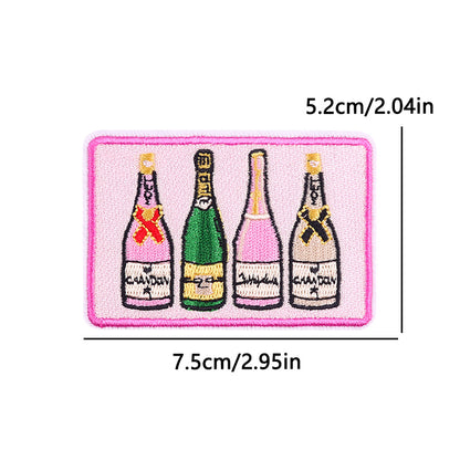 pink letter saying ironing embroidery patch - Clpatch