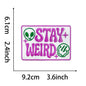 funny phrase rectangular patches