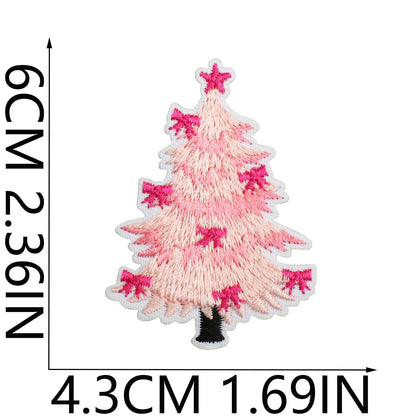 Christmas pink light strip embroidery patch