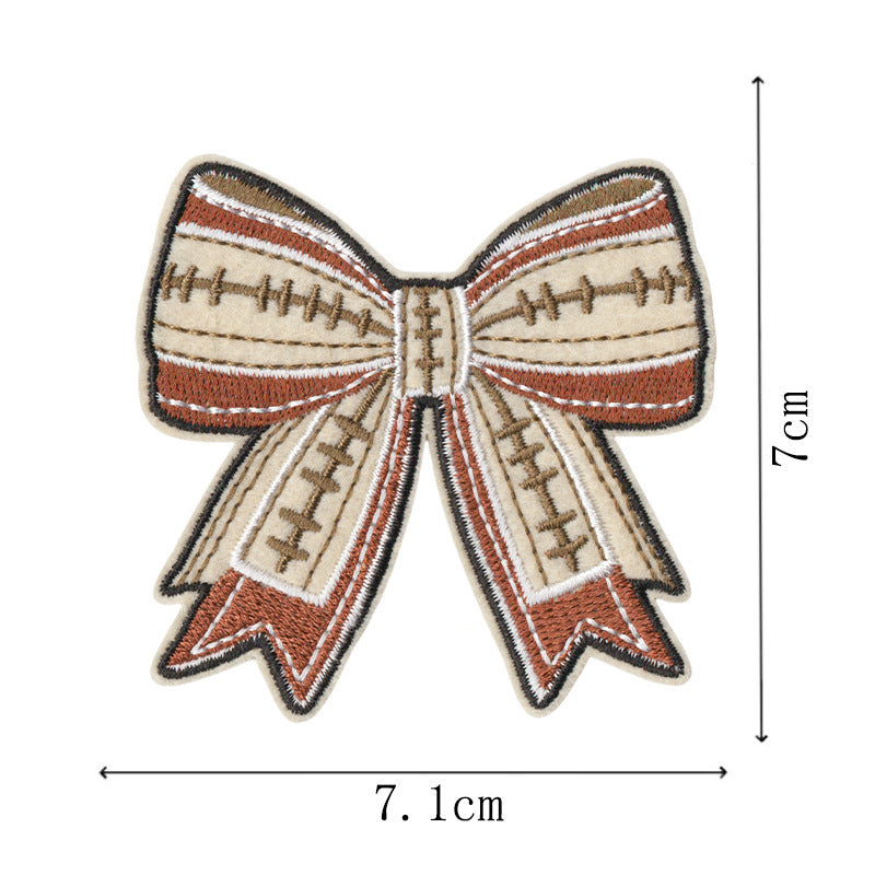 Fashion football sport bow patch ironing