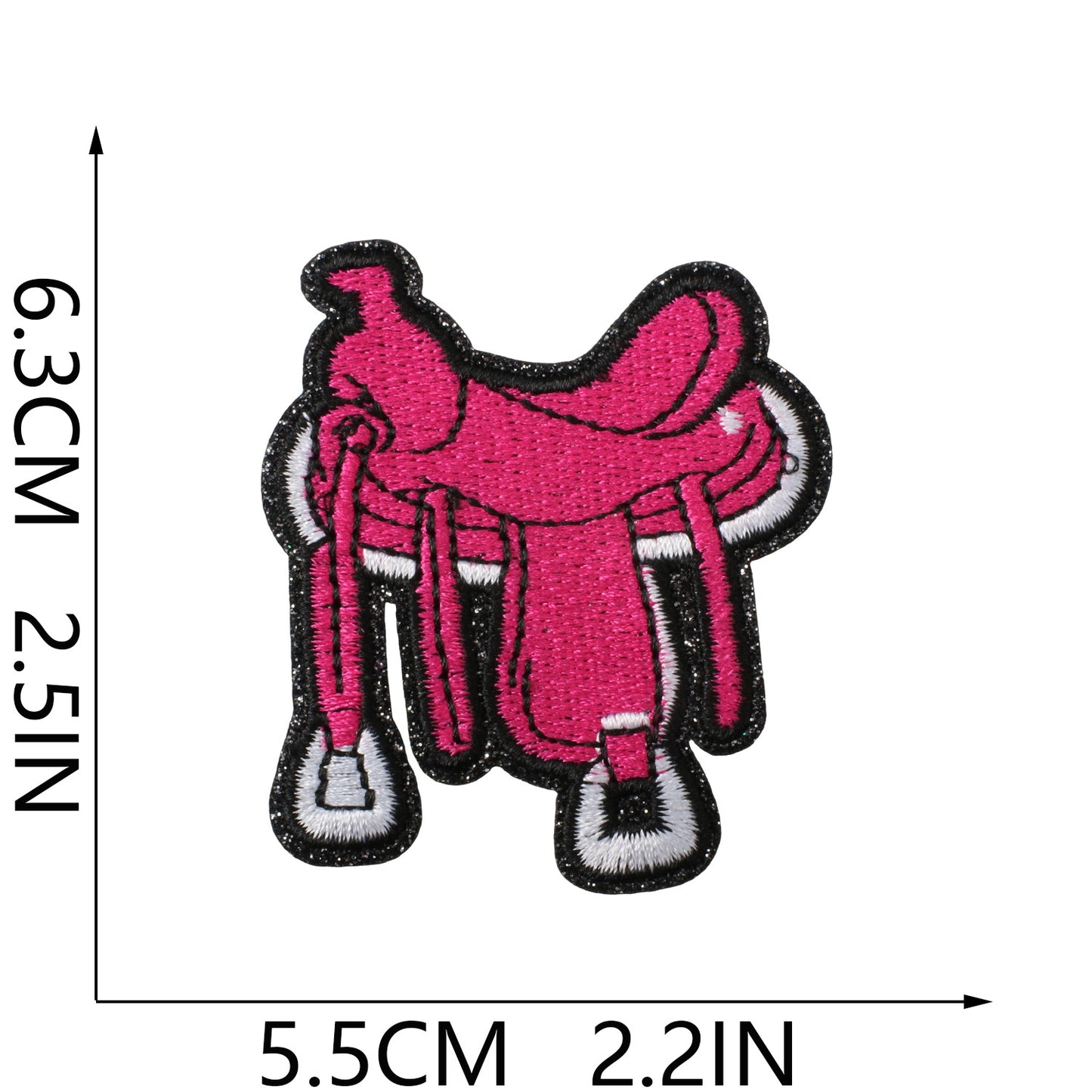 Western Pink Embroidered Patches – Iron-On Patch Set
