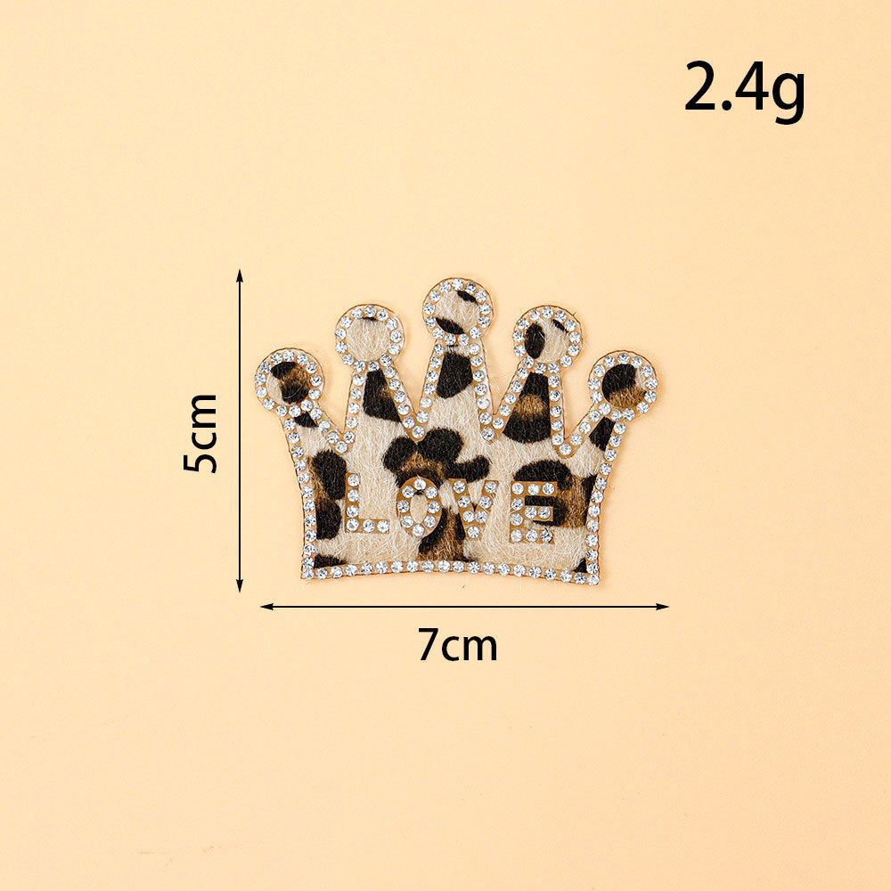 Rhinestone leopard patch