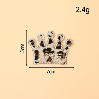 Rhinestone leopard patch