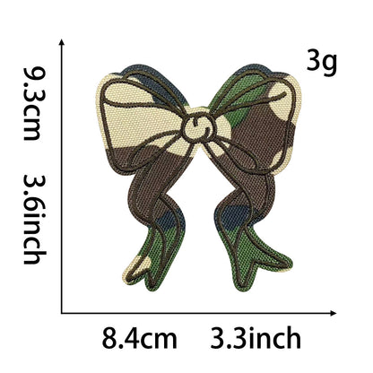 Camouflage bow camouflage star cloth sticker, army greenpatch