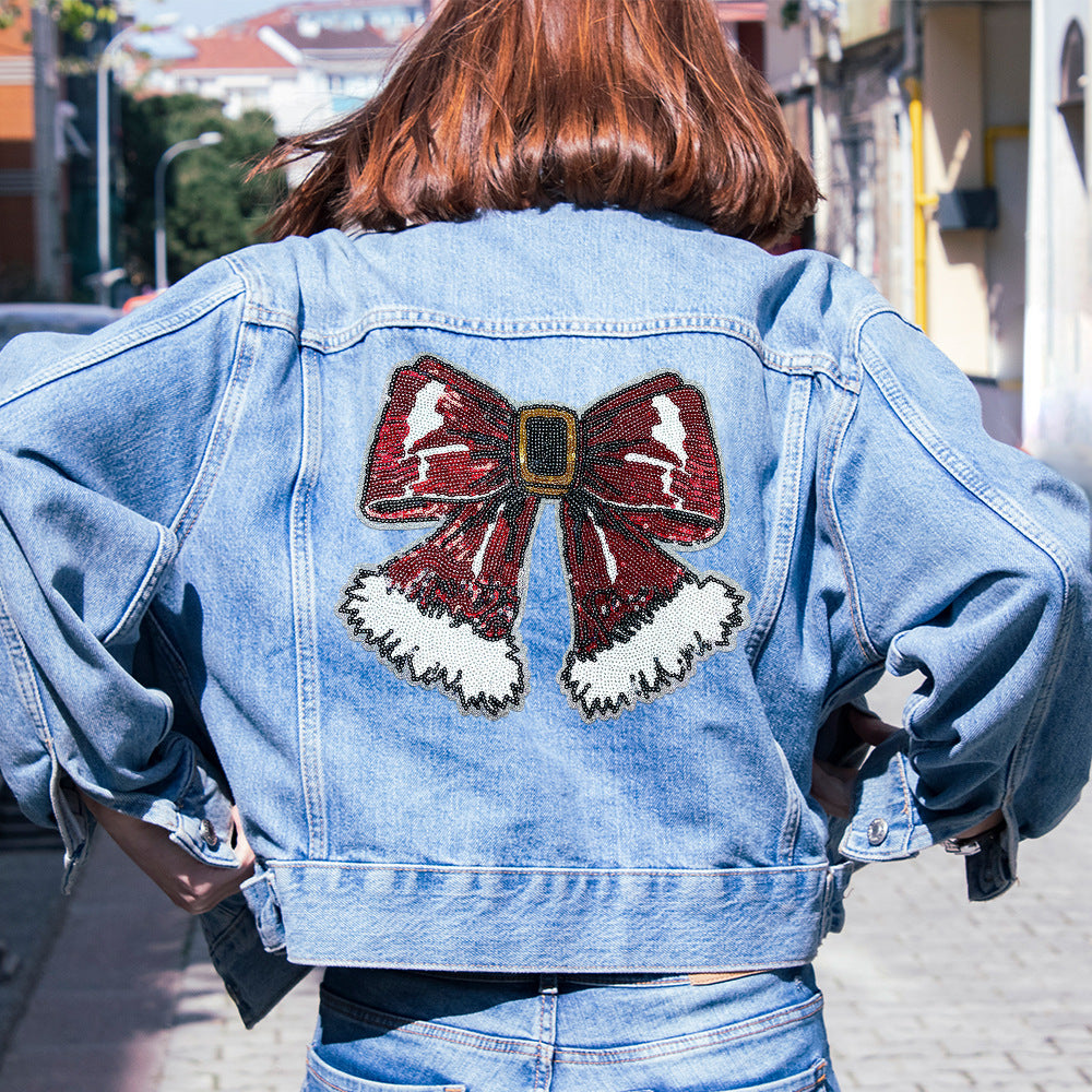 Christmas Bow Sequinspatch