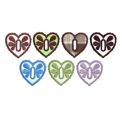 heart buttons DIY clothes decoration accessories, hand-embroidered pattern buttons