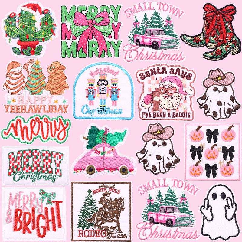 Christmas embroidery patch