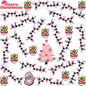 Christmas pink light strip embroidery patch
