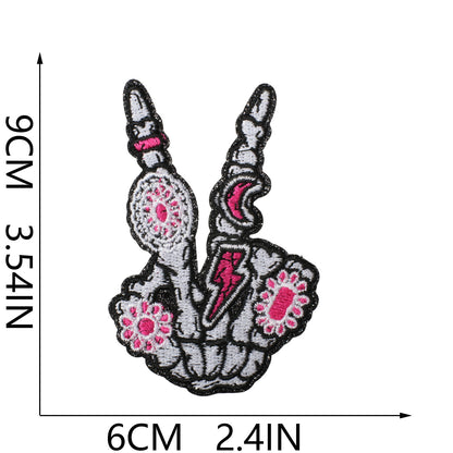 Western Pink Embroidered Patches – Iron-On Patch Set