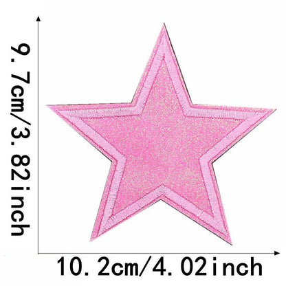 Glitter star hat patch